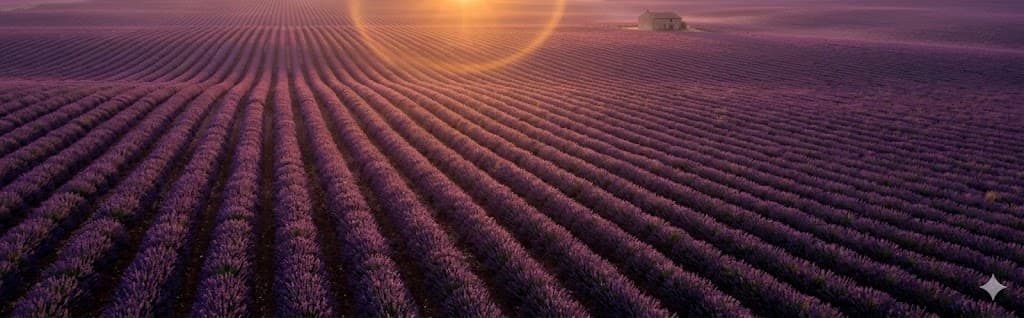 Lavender fields at golden hour
